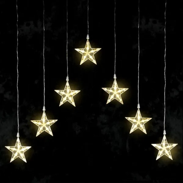 Aigostar - Catena luminosa natalizia LED da esterno 70xLED/230V 1,2x1m IP44 bianco caldo stelle