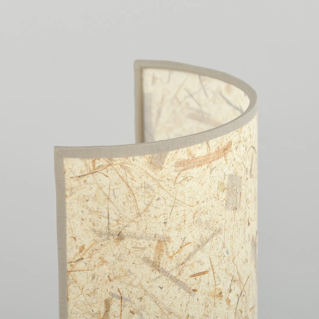 Applique Minimal 1 Luce Drago In Acciaio Bianco E Beige Effetto Sughero