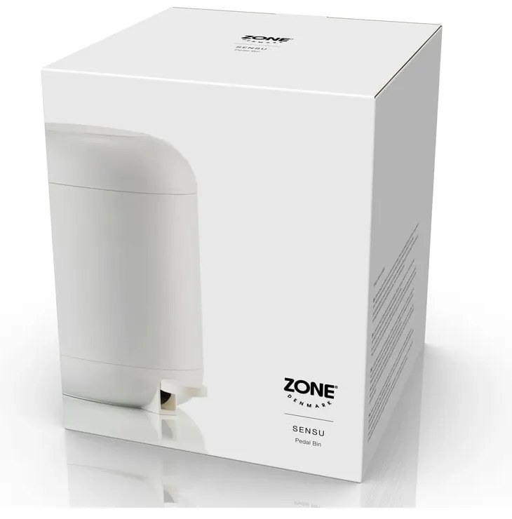 Cestino per la spazzatura bianco in plastica con pedale 4 l Sensu – Zone