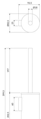 OMNIRES MP60621BL - Scopino a parete MODERN PROJECT opaco nero