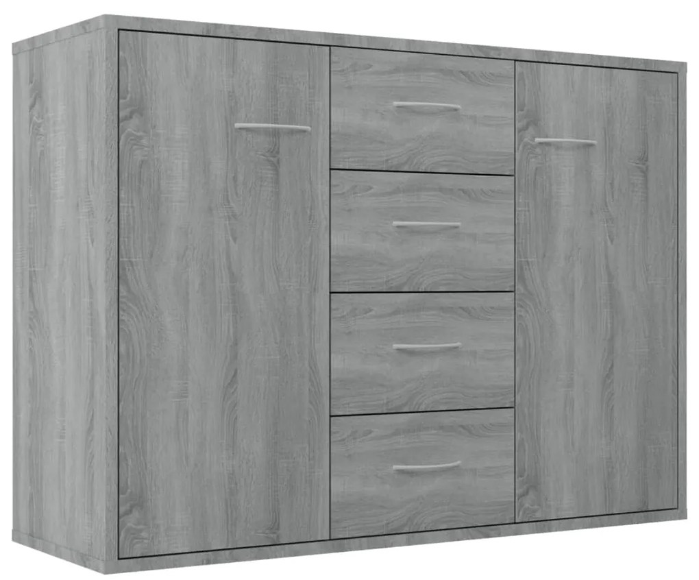 Credenza grigio sonoma 88x30x65 cm in legno multistrato