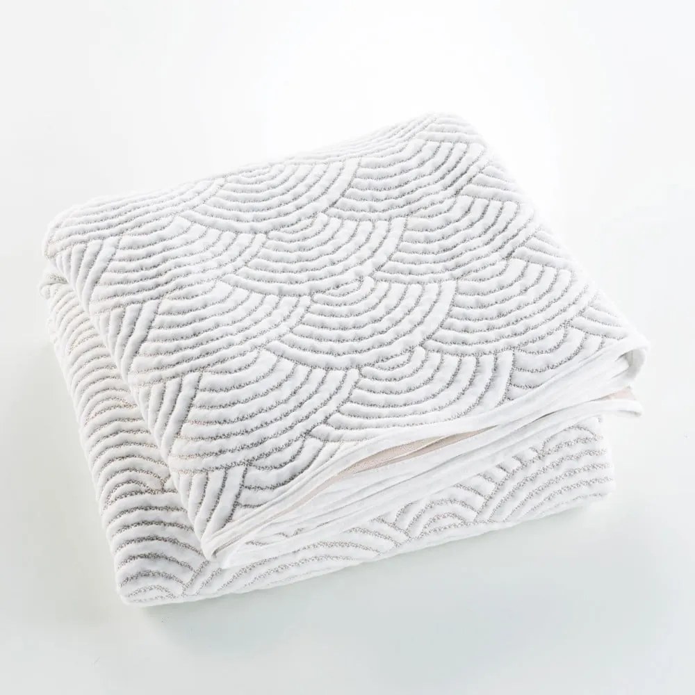 Set con copriletto e federa bianco/beige in jersey 220x240 cm Cassandra – douceur d'intérieur