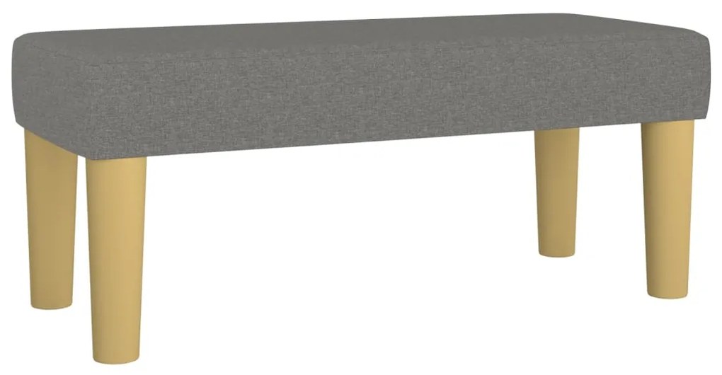Panca grigio scuro 70x30x30 cm in tessuto