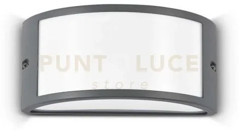 Rex-1 applique a parete ip44 1 luce attacco e27 antracite
