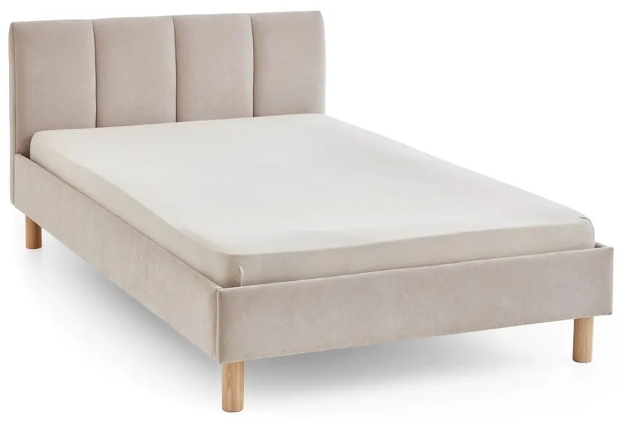 Letto matrimoniale imbottito beige rete non inclusa 140x200 cm Joker – Meise Möbel