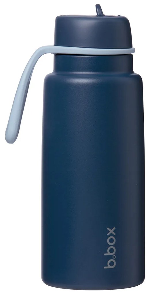 Bottiglia termica in acciaio inox con cannuccia 1l - midnight