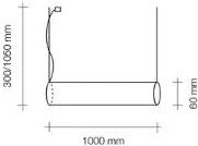 Pirgos sospensione 100 cm dimmerabile