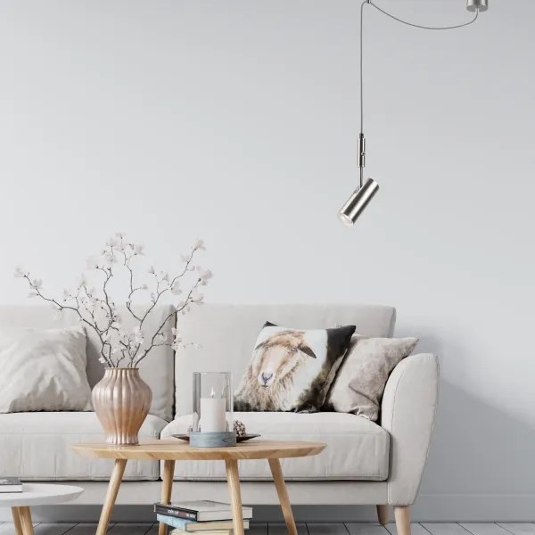 Lampadario a sospensione con filo ALMA 1xGU10/35W/230V cromo