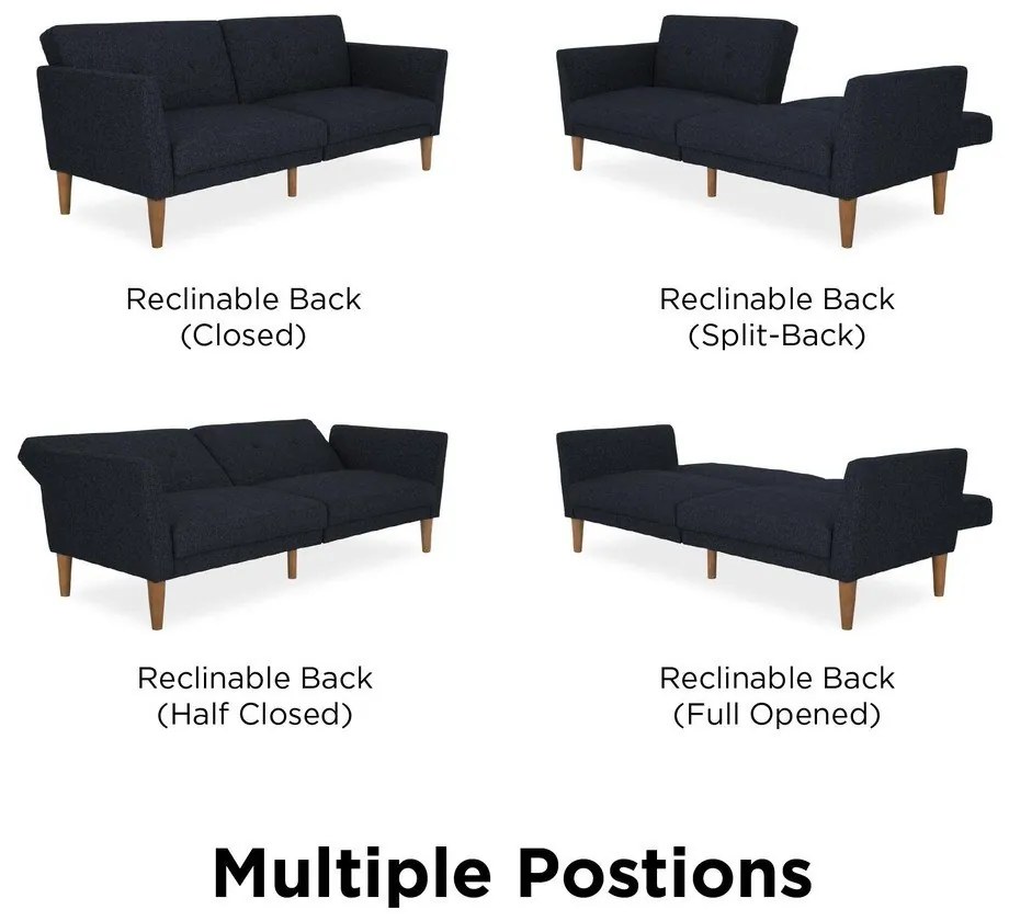 Divano letto blu scuro 205 cm Regal - Novogratz