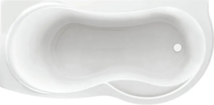 Vasca KEKKY 80 x 180 cm bianco solo guscio senza telaio con schienale sx solo per incasso