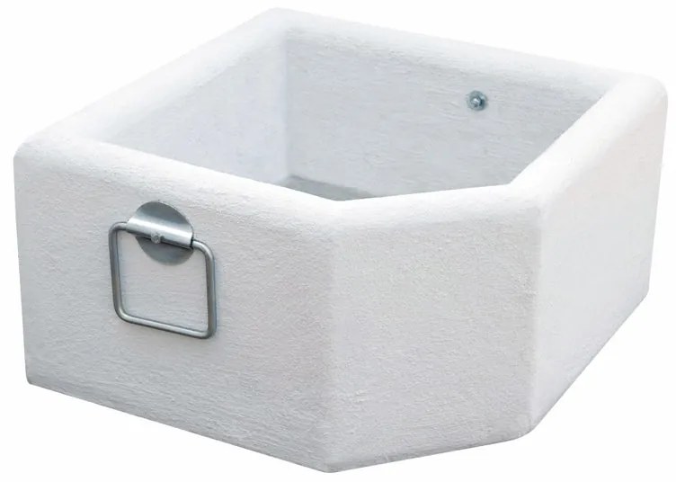 Base per ombrellone in Cemento Bianco SCOLARO L 50 x L 50 x H 27 cm