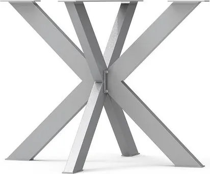 Gamba per mobili a stella STEELMI Stella in acciaio argentato satinato L 56 x P 55 x H 40 cm
