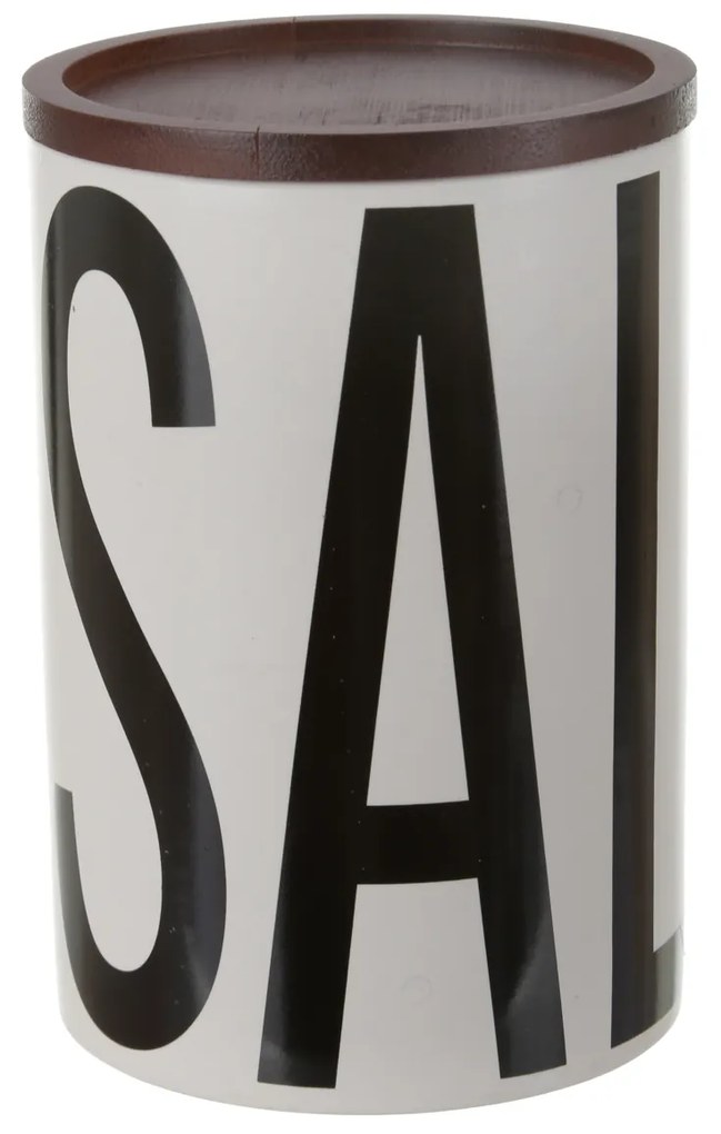 Barattolo sale ceramica bianco Big is more