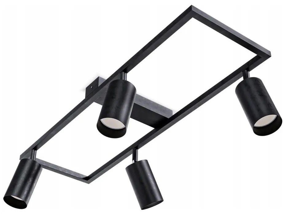 Faretto 4xGU10/30W/230V nero