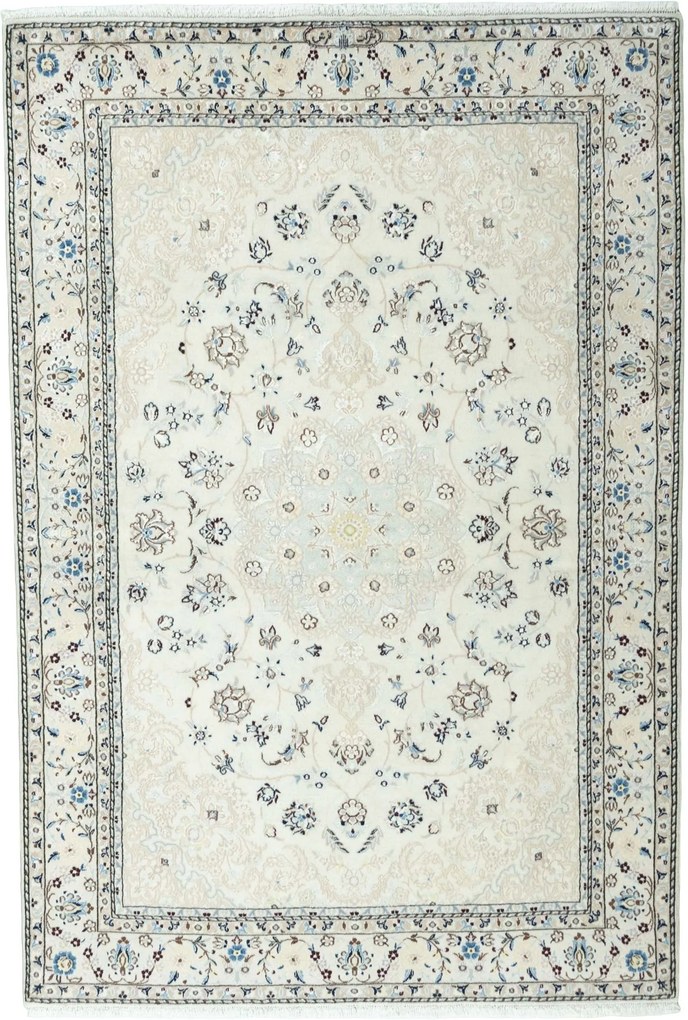 Nain Tappeto persiano 190x130 Beige (Iran) Annodato A Mano