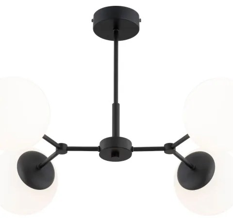 Lampadario a sospensione con supporto rigido FOTON 4xE14/10W/230V nero