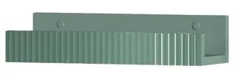 Mensola per bagno Niwa L 40 cm laccato opaco verde timo con vetro verde timo