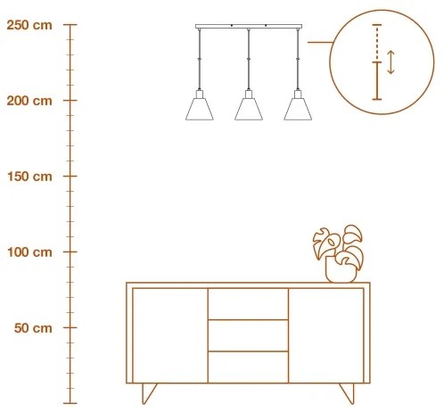 Ledvance - Lampadario a sospensione con filo DECOR RAFFIA 3xE27/15W/230V bastone di rafia