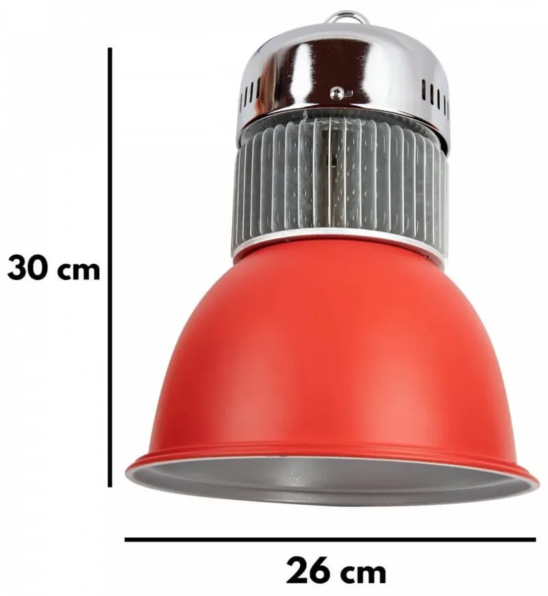 Campana LED a Sospensione 45W Banco Carni con driver Philips Colore Rosa Alimentare