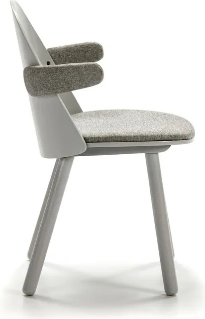 Sedia grigia con braccioli Uma - Teulat