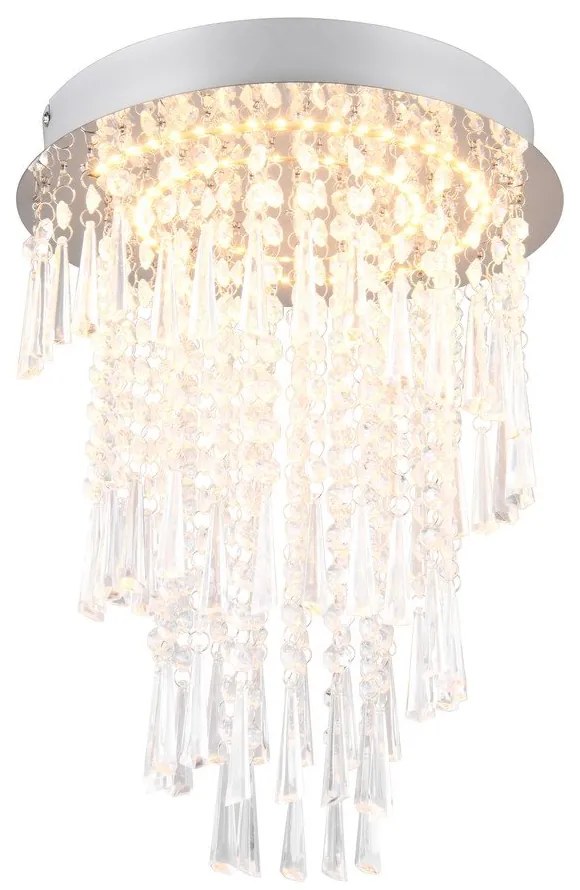 Plafoniera LED in argento ø 30 cm Pomp - Reality