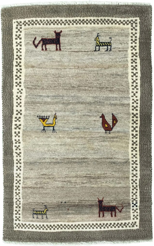Gabbeh Tappeto persiano 80x130 Nero (Iran) Annodato A Mano