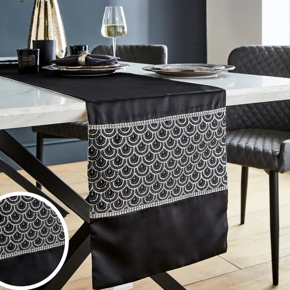 Runner da tavolo in microsatellite 32x220 cm Deco Sequin - Catherine Lansfield