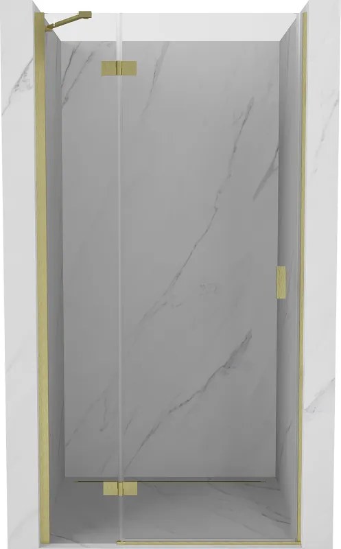 Mexen Mist-H porta doccia a battente sinistra 110 cm, trasparente, oro spazzolato - 8A5-110-000-55-00-L
