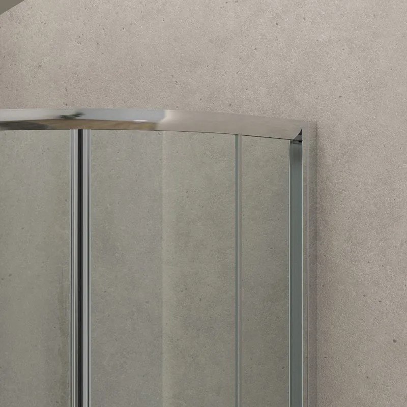 Box doccia semicircolare 80x80 altezza 180cm vetro trasparente | K400 - KAMALU