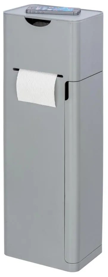 WENKO 24213100 - Scopino per WC IMON 20x58,5 cm grigio