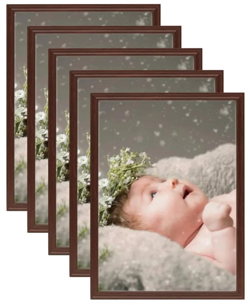 Cornici Foto Collage 5 Pz Per Tavolo Rosso Scuro 13x18 Cm /