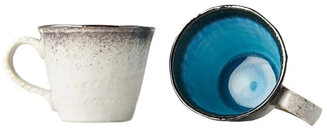 Tazza in ceramica blu e bianca, 250 ml - MIJ