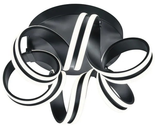 Plafoniera LED Carrera Ø 45 cm nero IP20 bianco caldo, 4400 lumen TRIO LIGHTING INTER