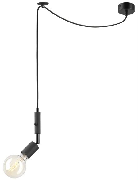 Lampadario a sospensione con filo INA 1xE27/42W/230V nero