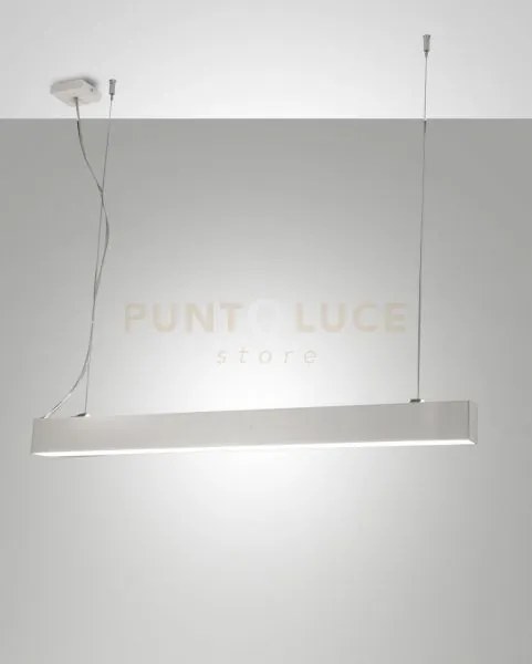 Next lampadario a sospensione bianco l.112x4,6cm dimmerabile doppia...