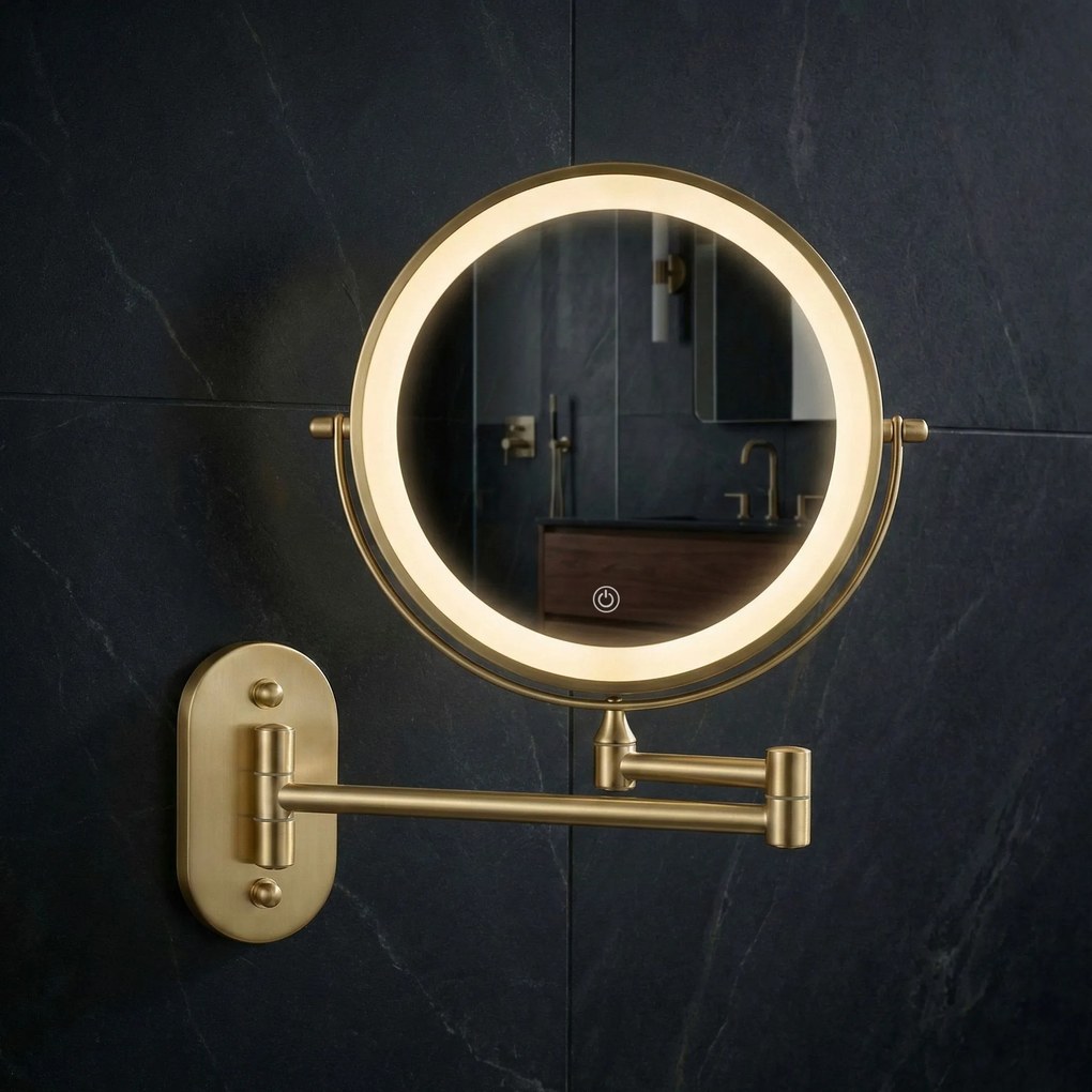 Specchio LED Glow Brush Gold