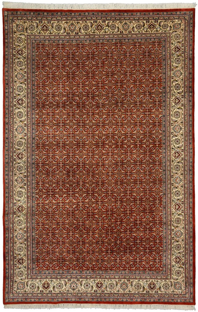 Tabriz Tappeto 300x200 Rosso (Indian) Annodato A Mano