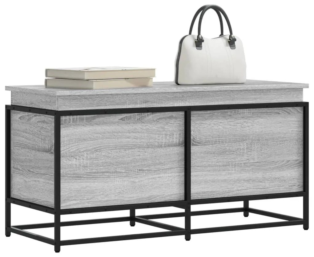 Contenitore Con Coperchio Grigio Sonoma 100x40x51,5 Truciolato /