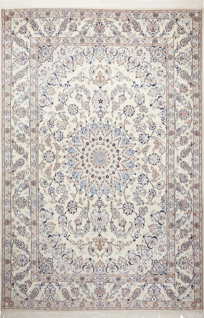 Nain Tappeto persiano 200x300 Beige (Iran) Annodato A Mano