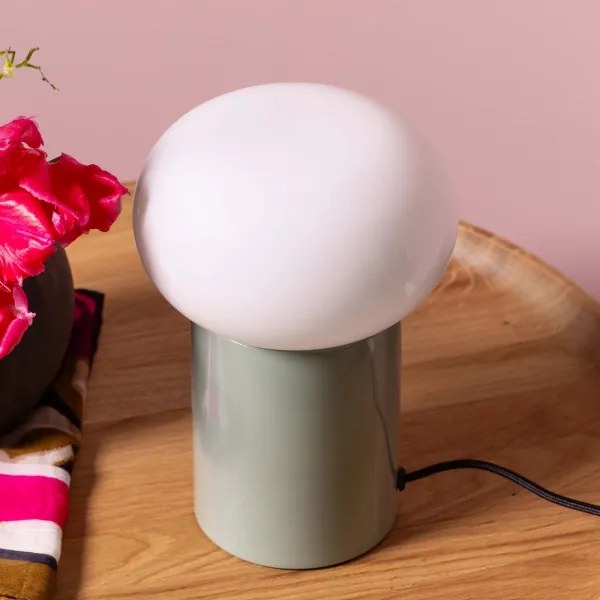 Brilliant - Lampada da tavolo KNUT 1xE27/25W/230V verde/bianco