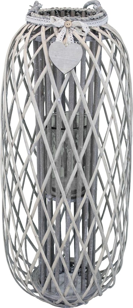 GENEVIEVE - lanterna in vimini tondo 20 x 95 cm