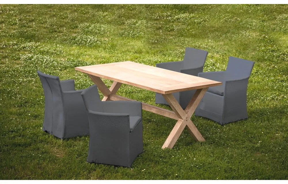 Sedia da giardino in metallo grigio Bali - Tomasucci