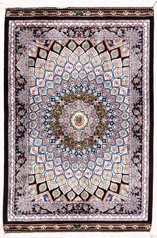 Ghom Tappeto persiano 60x90 Blu (Iran) Macchina