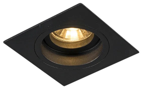 Faretto da incasso moderno nero 9,3 cm orientabile e inclinabile - Chuck