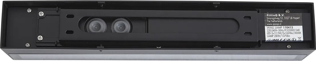 Applique da esterno industriale nera 38cm incl. LED IP65 - Hannah