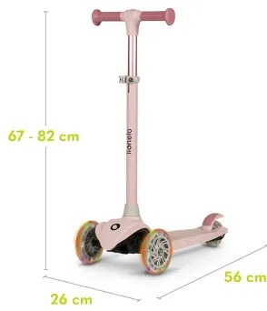 Lionelo - Per bambini scooter JESSY 3xAA rosa