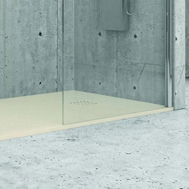 Kamalu - Piatto doccia 180x90 effetto pietra colore avorio crema