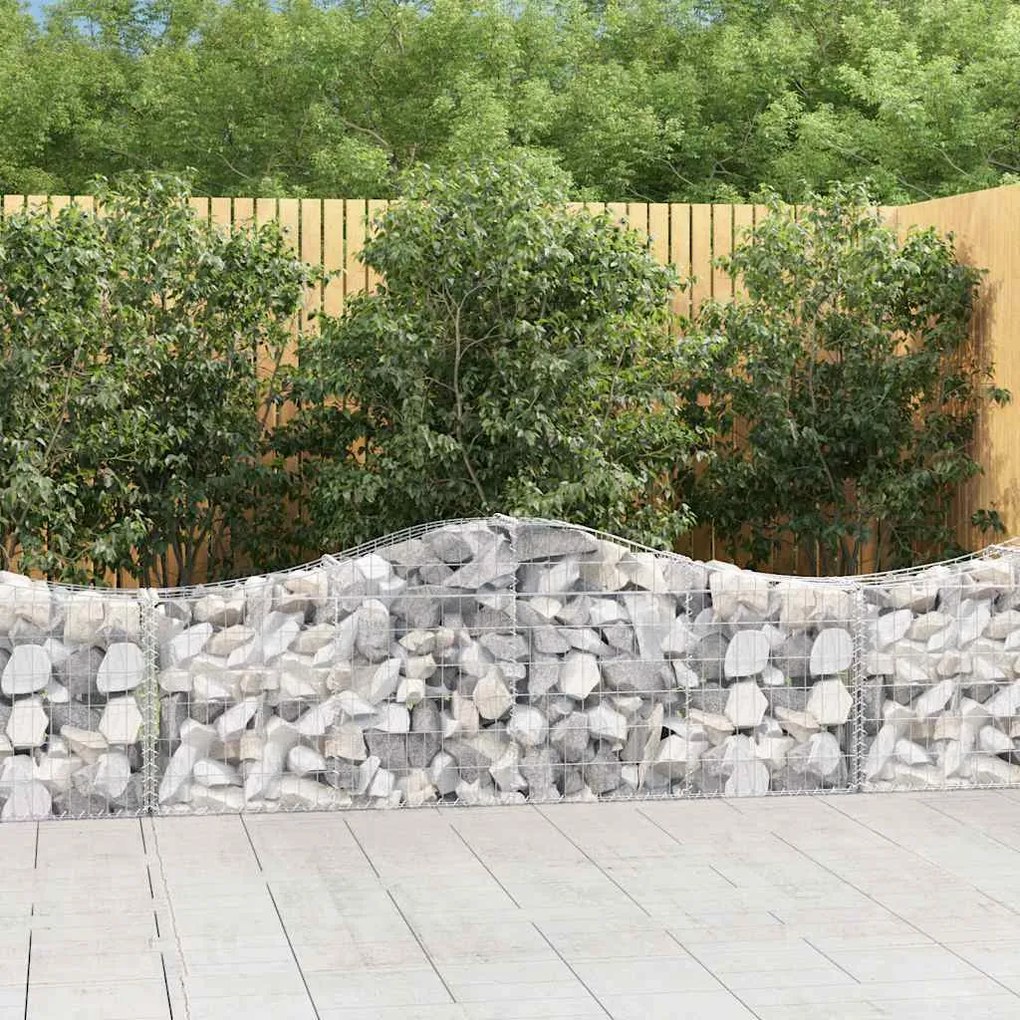 Cesti Gabbioni Ad Arco 2 Pz 200x30x60/80 Cm Ferro Zincato /