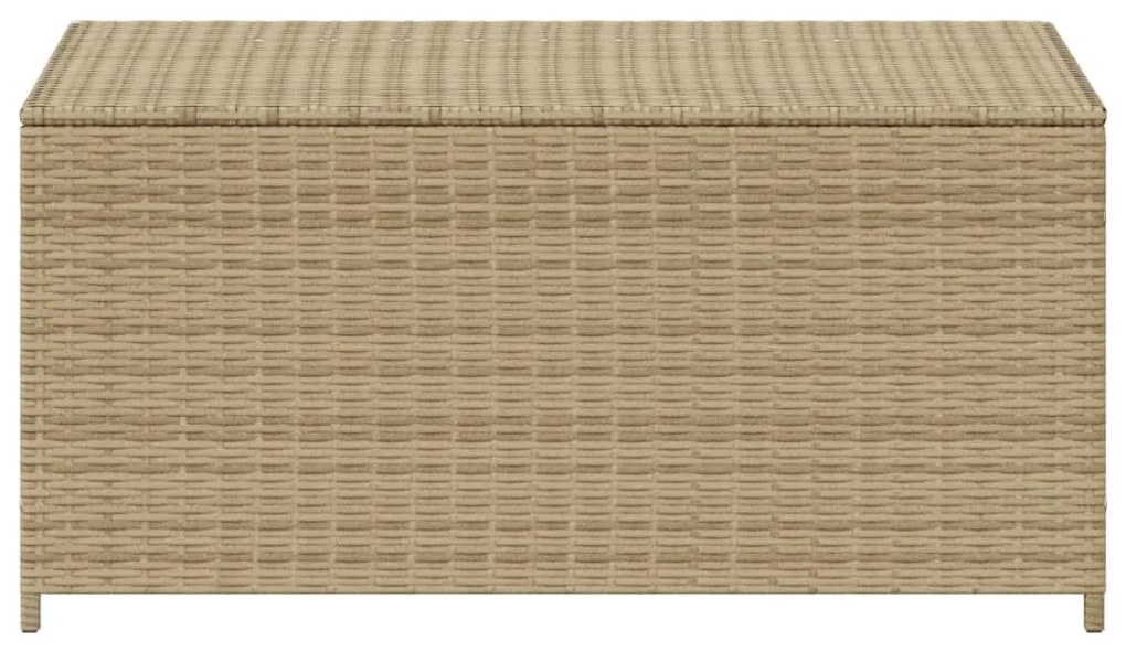 Contenitore da giardino beige misto 190l in polyrattan