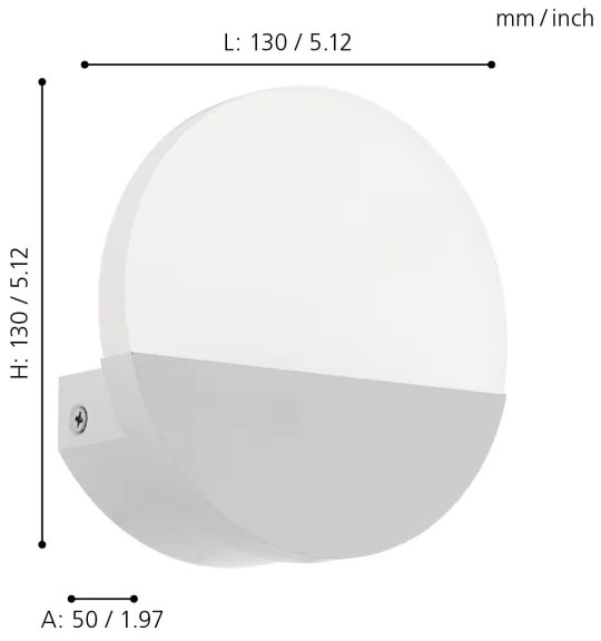 Eglo 96039 - Applique da parete LED METRASS 1 LED/4,5W/230V